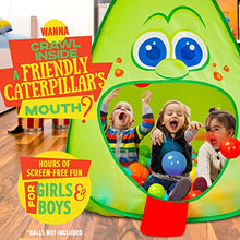 Load image into Gallery viewer, Kiddey Caterpillar Play Tunnel and Tent Combo (2-Piece Set) – Kids Crawling and Exploration Discovery Station for Early Learning and Muscle Development – Indoor/Outdoor Use – by Kiddey