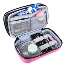 Load image into Gallery viewer, Teamoy Travel Makeup Brush Bag(up to 8.5"), Professional Cosmetic Artist Organizer Case with Handle Strap for Makeup Brushes and Beauty Supplies-Small, Pink(No Accessories Included)