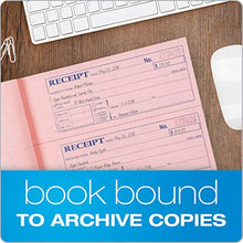 Load image into Gallery viewer, Adams Money and Rent Receipt Book, 3-Part, Carbonless, White/Canary/Pink, 7-5/8" x 10-7/8", Bound Wraparound Cover, 100 Sets per Book, 4 Receipts per Page (TC1182)