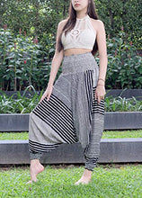 Load image into Gallery viewer, B BANGKOK PANTS Women's Harem Pants Jumpsuit Hippie Clothes (Bohorose Grey, One Size)
