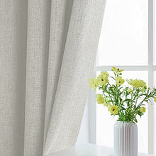 Load image into Gallery viewer, Rose Home Fashion Patio Door Curtains, 100% Blackout Curtains, Linen Textured Thermal Insulated Sliding Door Curtains, Grommet Sliding Glass Door Curtains-1 Panel (100x108 Beige)