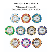 Load image into Gallery viewer, Brybelly Monte Carlo Premium Poker Chip Heavyweight 14-Gram Clay Composite - Pack of 50 ($500 Purple)