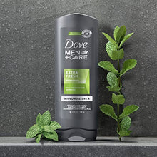 Load image into Gallery viewer, Dove Men+Care Body Wash and Face Wash For Fresh, Healthy-Feeling Skin Extra Fresh Cleanser That Effectively Washes Away Bacteria While Nourishing Your Skin 18 oz