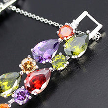 Load image into Gallery viewer, HERMOSA Classic Ladies Bracelet Garnet White Topaz Amethyst Citrine Peridot Pink Topza 7 Inches (7 Inches) (7)