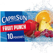 Load image into Gallery viewer, Capri Sun Fruit Punch Naturally Flavored Juice Drink Blend (10 ct Box, 6 fl oz Pouches)
