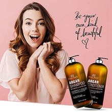 Load image into Gallery viewer, Botanic Hearth Argan Oil Shampoo & Conditioner Set (16 oz each) and Keratin Hair Serum (8 oz) Bundle