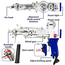 Load image into Gallery viewer, BLBO Tufting Gun,Cut Pile and Loop Pile 2in1 Dual-Use rug gun rug making kit,Embroidery Machine punch needle kit DIY Efficient Hand-Held Knitting Machine 5-45 Stitches/Sec(Tufting Gun kit Adjustable)