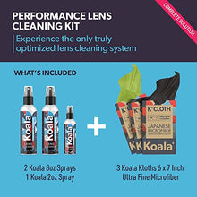 Load image into Gallery viewer, Koala Eyeglass Lens Cleaner Spray Kit | American Made | 18 Ounces + 3 Koala Cloths | Streak and Alcohol Free | Carefully Engineered Glasses Cleaner | Safe for All Lenses
