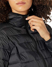 Load image into Gallery viewer, Amazon Essentials Women's Lightweight Long-Sleeve Full-Zip Water-Resistant Packable Hooded Puffer Jacket, Black, Large