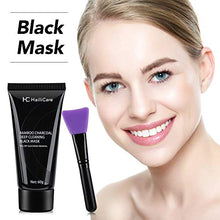 Load image into Gallery viewer, Blackhead Remover Mask, Purifying Peel Off Mask, Bamboo Charcoal Black Face Masks with Facial Brush, Deep Cleansing Facial Cleaner Mask for Men and Women