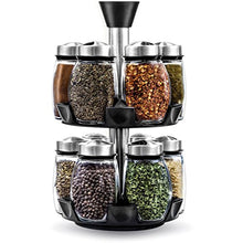 Load image into Gallery viewer, Spice Rack Organizer for Cabinet - Seasoning, Herb and Spice Organizer with 12 Jars and Labels - Spinning Spice Rack - Compact Seasoning Organizer to Fit Cabinets or Countertops (Spices not Included)