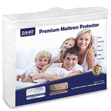 Load image into Gallery viewer, ZAMAT Premium 100% Waterproof Mattress Protector, Breathable & Noiseless Mattress Pad Cover, Fitted 14"-18" Deep, Vinyl Free, Hypoallergenic | Dust Proof | Smooth Soft Cotton Terry Covers (King)