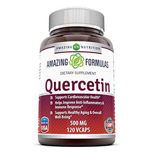 Load image into Gallery viewer, Amazing Formulas Quercetin - 500 Mg, 120 Veggie Capsules (Non-GMO,Gluten Free) Supports Cardiovascular Health-Helps Improve Anti-Inflammatory & Immune System - Supports Healthy Aging & Overall Health