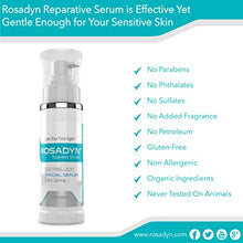 Load image into Gallery viewer, Rosadyn Rosacea Serum and Sensitive Skin (2 Pack) - Treatment Gel for Facial Redness Relief, Face Moisturizer, Calming Lotion and Anti Aging Cream in One - With Natural and Organic Ingred