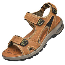 Load image into Gallery viewer, MarsRoad Men's Outdoor Hiking Sandals with Arch Support, Leather Open Toe Athletic Sport Summer Fisherman Water Shoes, Jesus sandals