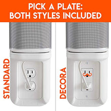 Load image into Gallery viewer, ECHOGEAR Outlet Shelf 2 Pack – A Space-Saving Solution for Anything Up to 10lbs – Built-in Cable Channel - Easy Install with Hardware Included - Ideal for Sonos and Smart Home Speakers