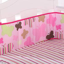Load image into Gallery viewer, Wowelife Baby Pink Butterfly 7 Piece Baby Girl Bedding Crib Sets with Bumpers(Pink Butterfly)