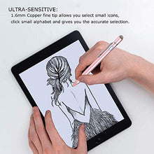 Load image into Gallery viewer, KECOW Stylus Digital Pen for Touch Screens, 1.45mm fine Elastic Tip Rechargeable Pencil Compatible for iPad iPhone Samsung Phone &Tablets,iOS&Android for Drawing and Writing Capacitive Pen (Rose Gold)