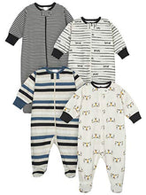 Load image into Gallery viewer, Onesies Brand Baby Boys' 4-Pack Sleep 'N Play, Tiger Orange, 0-3 Months