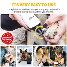 Load image into Gallery viewer, LuckyTail Dog Nail Grinder Trimmer β Professional Quiet 2-Speed Rechargeable Electric Pet Grooming & Smoothing Tool Kit β Painless Paw Clipper