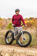 Load image into Gallery viewer, Mongoose Malus Adult Fat Tire Mountain Bike, 26-Inch Wheels, 7-Speed, Steel Frame, Mechanical Disc Brakes, Silver with Black Rims