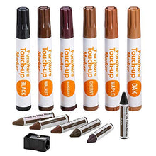 Load image into Gallery viewer, Katzco Furniture Repair Kit Wood Markers - Set of 13 - Markers and Wax Sticks with Sharpener - for Stains, Scratches, Floors, Tables, Desks, Carpenters, Bedposts, Touch-Ups, Cover-Ups, Molding Repair