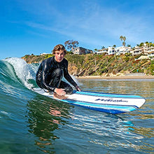 Load image into Gallery viewer, Wavestorm - Classic Soft Top Foam 7ft Surfboard Surfboard for Beginners and All Surfing Levels Complete Set Includes Leash and Multiple Fins Heat Laminated, Blue Pinline (AZ22-WSSF700-PIN)