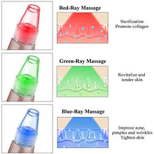 Load image into Gallery viewer, Blackhead Remover Vacuum, Facial Pore Cleanser USB Rechargeable Hot Compress LED Display Blackhead Vacuum with 3 Adjustable Suction Power 6 Suction Probes 3 Light Modes and Comedone Extractor Tools