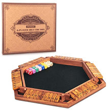 Load image into Gallery viewer, AMEROUS Upgraded 1-6 Players Shut The Box Dice Game, Wooden Board Table Math Game with 16 Dice, Shut-The-Box Rules, Gift Box Packed, Board Game for Kids Adults, Family Classroom Home Party or Pub