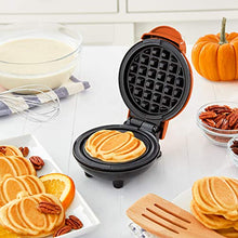 Load image into Gallery viewer, Dash DMWP001OR Machine for Individual, Paninis, Hash Browns, other Mini waffle maker, 4 inch, Orange pumpkin