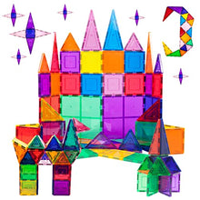 Load image into Gallery viewer, PicassoTiles 60 Piece Set 60pcs Magnet Building Tiles Clear Magnetic 3D Building Blocks Construction Playboards - Creativity Beyond Imagination, Inspirational, Recreational, Educational, Conventional