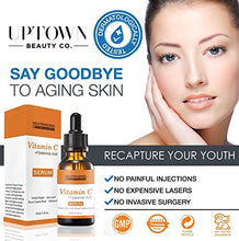 Load image into Gallery viewer, Vitamin C serum - Highest Naturally Concentrated Vitamin C serum + 30% Hyaluronic Acid - Organic Skin Care for Anti-Aging Wrinkle Facial serum for Face & Eyes - Vegan Vitamin C Serum Paraben Free