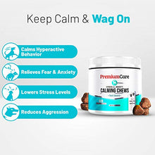 Load image into Gallery viewer, PREMIUM CARE Calming Treats for Dogs - Made in USA - Helps with Dog Anxiety, Separation, Barking, Stress Relief, Thunderstorms and More - Natural Calming Relaxer for Aggressive Behavior - 120 Chews