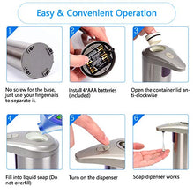 Load image into Gallery viewer, Automatic Soap Dispenser, Apanage Soap Dispenser Equipped Stainless Steel w/Infrared Motion Sensor Upgraded Waterproof Base for Bathroom & Kitchen