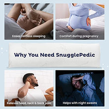 Load image into Gallery viewer, Snuggle-Pedic Full Body Pillow for Adults - Made in USA, 20 x 54 Long Pillow w/ Shredded Memory Foam & Kool-Flow Pillow Cover, GreenGuard Gold Certified
