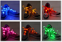 Load image into Gallery viewer, Jofan 6 Pairs Nylon LED Shoelaces Light Up Shoe Laces with 3 Modes in 6 Colors for Party Favors Hip-hop Dancing Cycling Hiking Skating