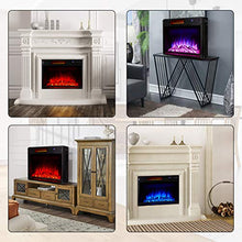 Load image into Gallery viewer, YODOLLA 29 Inch Electric Fireplace Insert, Recessed Mounted & Freestanding Electric Fireplace Heater with Remote Control,Black