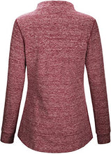 Load image into Gallery viewer, Fulbelle Winter Workout Clothes for Women, Women's Fleece Long Sleeve Thumbhole Athletic Running Shirt Thermal Mock Neck Tight Workout Tops Jogging Walking Loungewear Outfits Red M