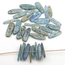 Load image into Gallery viewer, 30 Pcs Long Light Blue Side Drilled Kyanite Spike Beads Avg Length 20mm