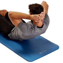 Load image into Gallery viewer, Gaiam Essentials Thick Yoga Mat Fitness & Exercise Mat With Easy-Cinch Yoga Mat Carrier Strap, Teal, 72"L X 24"W X 2/5 Inch Thick