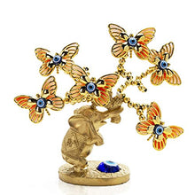 Load image into Gallery viewer, YU FENG Lucky Money and Evil EyeTree with Turkish Blue Evil Eyes and Butterfly Figurines for Home Decor