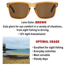 Load image into Gallery viewer, Bnus italy made classic sunglasses corning real glass lens w. polarized option (Crystal Brown / B15 Polarized, Polarized Size:56mm(M))