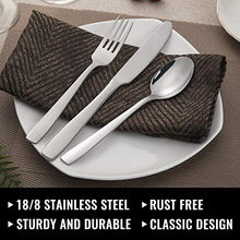 Load image into Gallery viewer, HIWARE 48-Piece Silverware Set with Steak Knives for 8, Stainless Steel Flatware Cutlery Set For Home Kitchen Restaurant Hotel, Kitchen Utensils Set, Mirror Polished, Dishwasher Safe