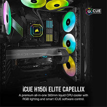 Load image into Gallery viewer, Corsair iCUE H150i Elite Capellix Liquid CPU Cooler, RGB Pump + Fans, 360mm