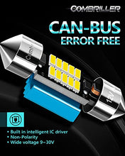 Load image into Gallery viewer, Combriller DE3175 Led Bulb DE3021 DE3022 Led Festoon Bulb 31MM Led Bulb 6500K White Super Bright, Canbus Error Free Festoon Led Bulb For Interior Dome Light, Map Light, License Plate Lights, Pack Of 4
