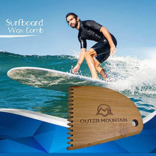 Load image into Gallery viewer, Outer Mountain Surfboard Wax Comb - Bamboo Surfboard Wax Scraper & Surf Wax Remover - Surfer Gift