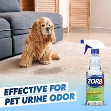 Load image into Gallery viewer, ZORBX Odor Eliminator Mega Bundle | Odor Remover (128 Oz), Spray Bottle (16 Oz), Value Pack (Pack of 3) and Pet Urine Odor & Stain Remover (24 Oz).