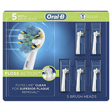 Load image into Gallery viewer, Oral-B FlossAction Toothbrush Refill Brush Heads, 5 Count