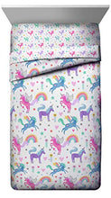 Load image into Gallery viewer, Jay Franco Unicorn Rainbow 4 Piece Twin Bed Set - Includes Comforter & Sheet Set - Super Soft Fade Resistant Microfiber