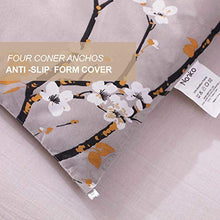 Load image into Gallery viewer, NANKO Queen Comforter Set 3pc 88 x 90 inch, Gray Pastel Floral Print Soft Microfiber Bedding - All Season Quilted Comforter with 2 Pillowshams - Farmhouse Bed Set for Women Men